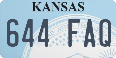 KS license plate 644FAQ