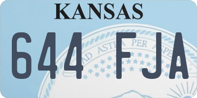 KS license plate 644FJA