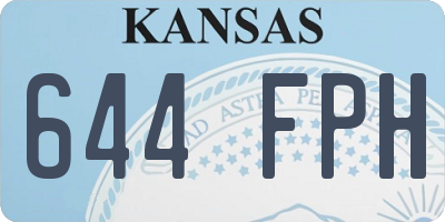 KS license plate 644FPH