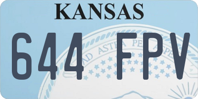 KS license plate 644FPV