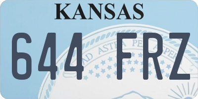 KS license plate 644FRZ