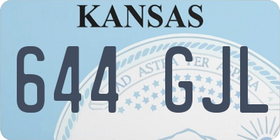 KS license plate 644GJL
