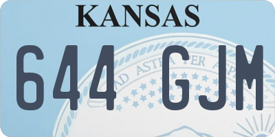 KS license plate 644GJM