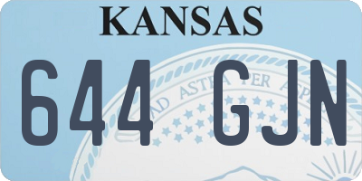 KS license plate 644GJN