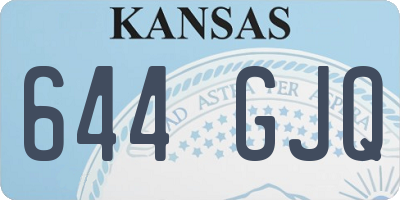 KS license plate 644GJQ