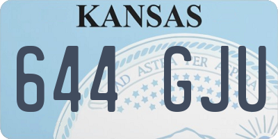 KS license plate 644GJU