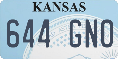 KS license plate 644GNO