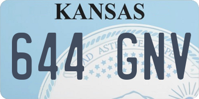 KS license plate 644GNV