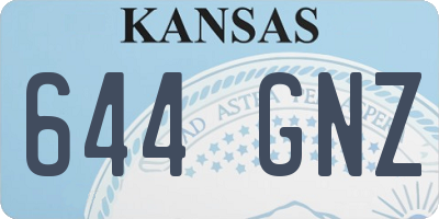 KS license plate 644GNZ