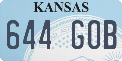 KS license plate 644GOB