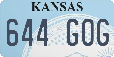 KS license plate 644GOG
