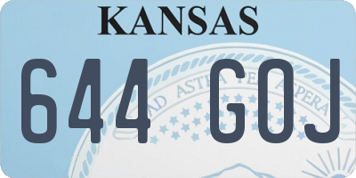 KS license plate 644GOJ