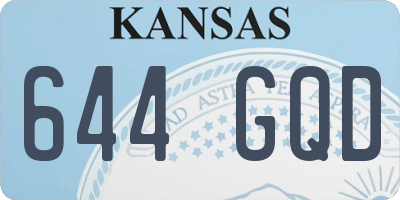 KS license plate 644GQD