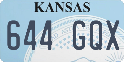 KS license plate 644GQX