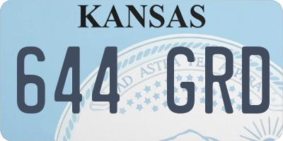 KS license plate 644GRD