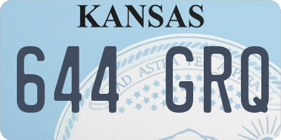 KS license plate 644GRQ