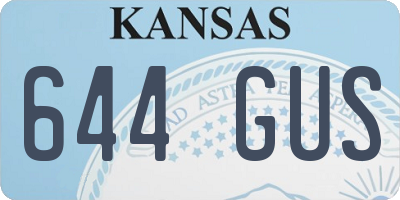KS license plate 644GUS