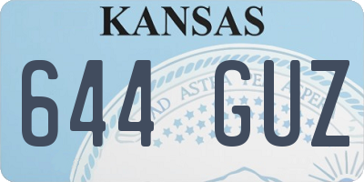 KS license plate 644GUZ