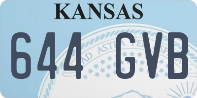 KS license plate 644GVB