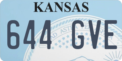 KS license plate 644GVE