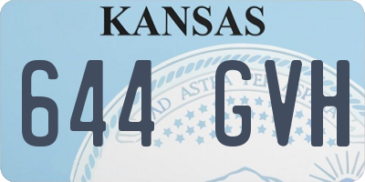 KS license plate 644GVH