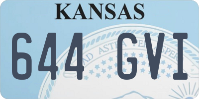 KS license plate 644GVI