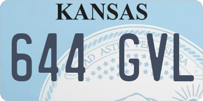 KS license plate 644GVL