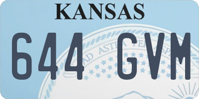 KS license plate 644GVM