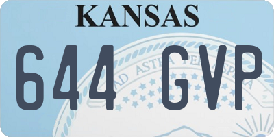 KS license plate 644GVP