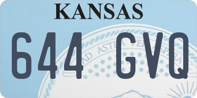 KS license plate 644GVQ