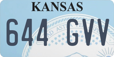 KS license plate 644GVV
