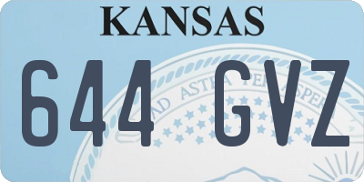 KS license plate 644GVZ