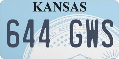 KS license plate 644GWS