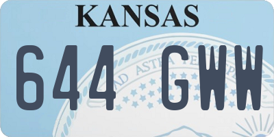 KS license plate 644GWW