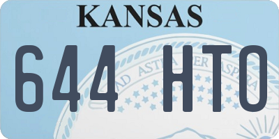 KS license plate 644HTO