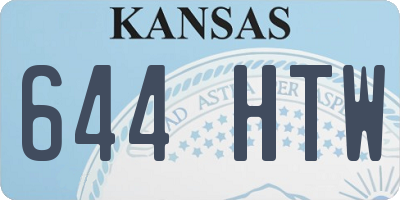 KS license plate 644HTW