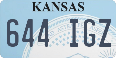 KS license plate 644IGZ