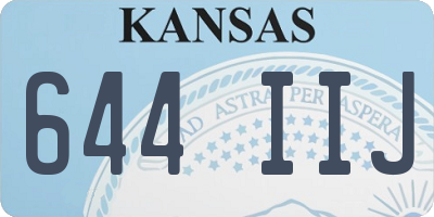 KS license plate 644IIJ