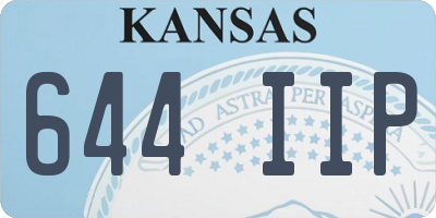 KS license plate 644IIP