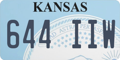KS license plate 644IIW