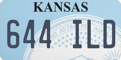 KS license plate 644ILD