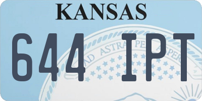 KS license plate 644IPT
