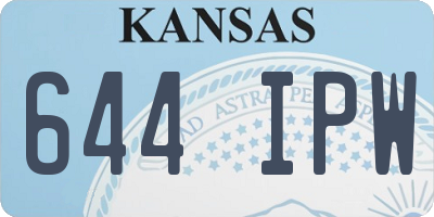KS license plate 644IPW