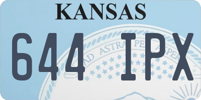 KS license plate 644IPX