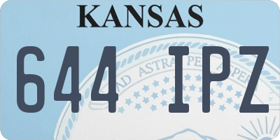 KS license plate 644IPZ