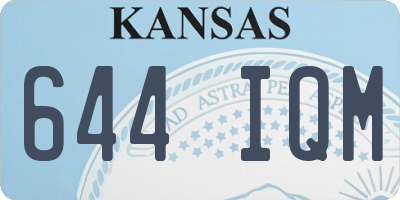 KS license plate 644IQM