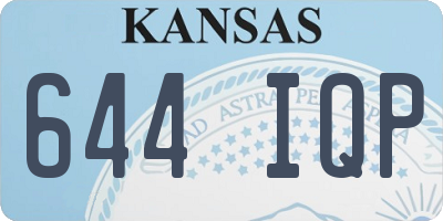 KS license plate 644IQP