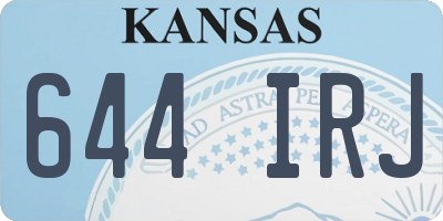 KS license plate 644IRJ