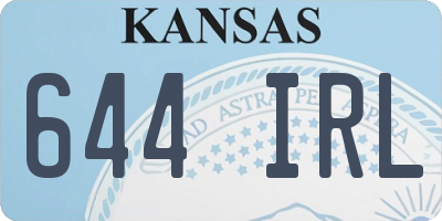 KS license plate 644IRL