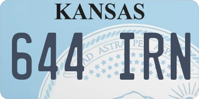KS license plate 644IRN